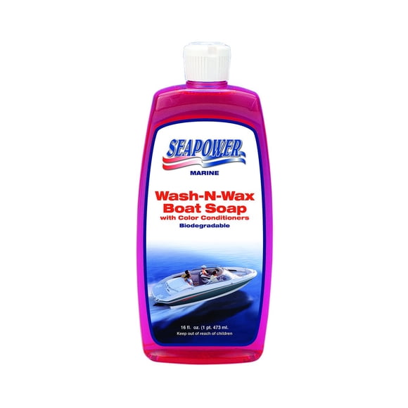 Seapower Marine Wash-N-Wax Boat Soap - Biodegradeable - 16 oz.