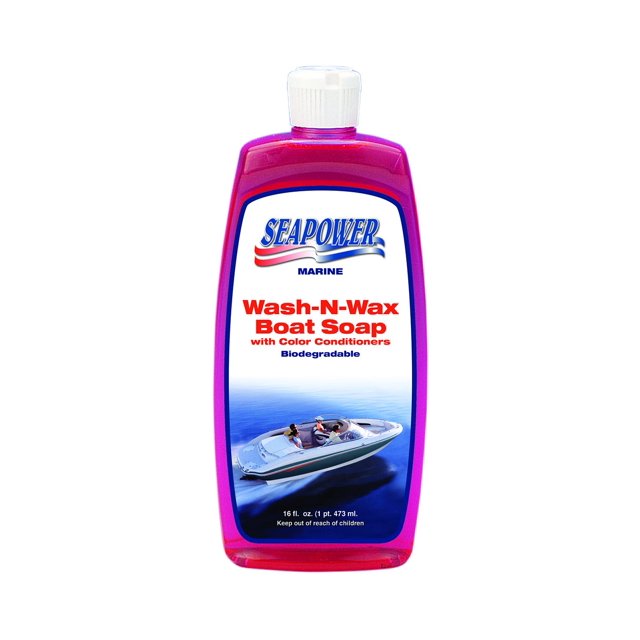 Seapower Marine Wash-N-Wax Boat Soap - Biodegradeable - 16 oz.