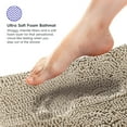 thumbnail image 2 of Tafts THIQQ Memory Foam Bathroom Rugs and Mats Sets, Ultra Soft Chenille Microfiber, Absorbent Non-Slip Machine Washable Shaggy Rugs, Bath Mat for Bathroom, Shower & Tub, Almond Beige, 2 of 3