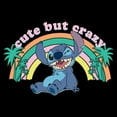 thumbnail image 2 of Junior's Lilo & Stitch Cute But Crazy Graphic Tee Black 2X, 2 of 4