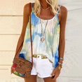 thumbnail image 2 of DHFJKG Bohemian Tank Tops For Women Floral Print Sleeveless Scoop Neck Flowy Camisole Summer Beach Vacation Clothes Versatile Top, 2 of 5