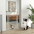 thumbnail image 2 of PawHut Dog Gate with Cat Door, 2 Extension Kits, 30"-41" Width, 38" High, 2 of 10