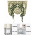 thumbnail image 6 of Green Boho Southwestern Tie Up Curtains for Window, Thermal Insulated Balloon Shade Adjustable Rod Pocket Curtains Valance Panels for Kitchen Bathroom Cafe 42 x 45 Antique Farmhouse Ethnic, 6 of 6