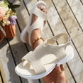 thumbnail image 4 of MKLEKYY Sandalias de Piso para Mujer Sandalias de Mujer para Ocio Diario y Vacaciones Al Aire Libre Diseño de Punta Abierta Suela Gruesa Construcción de Malla Pura Calzado Elegante de Verano, 4 of 4