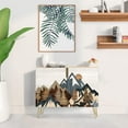 thumbnail image 2 of PixonSign Sideboard Buffet Cabinet, Kitchen Storage Cabinet with 2 Doors, Wood Panel Mountain Forest Landscapen, Cupboard Console Table for Dining Room - 35" L x 18" W x 29" H, 2 of 5