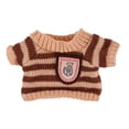 thumbnail image 1 of Ropa para muñecas de 7 pulgadas para niños, crea tu propio atuendo para muñecas, divertido suéter para muñecas. Rayas marrones, 1 of 7