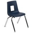 thumbnail image 3 of Emma + Oliver Navy Student Stack School Chair - 14-inch, 3 of 14