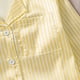 thumbnail image 5 of Odeerbi 8-13 Años Niños Niñas Pijama Verano Satén Rayas Manga Larga Solapa Muesca Camisa Pantalones Conjunto Suave Pijama, 5 of 9