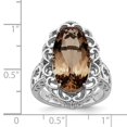 thumbnail image 3 of Sterling Silver Rhodium Smoky Quartz Ring QR3281SQ, 3 of 5
