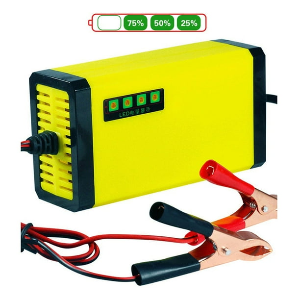 Cargador de batería 12V 2A Coche Moto Cargador de batería Pantalla LED (UE) Ndcxsfigh Accesorios para autos y motos