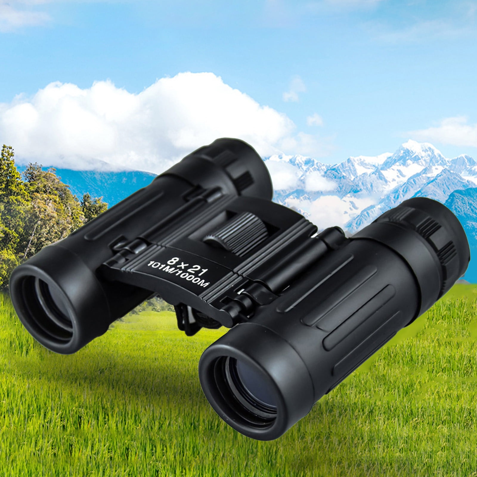 Fzsteel Anourney 8x21 Compact Binoculars with High-Definition Night Vision, Foldable Lightweight Design for Outdoor Adventures, Hiking, Concerts & Sports Events