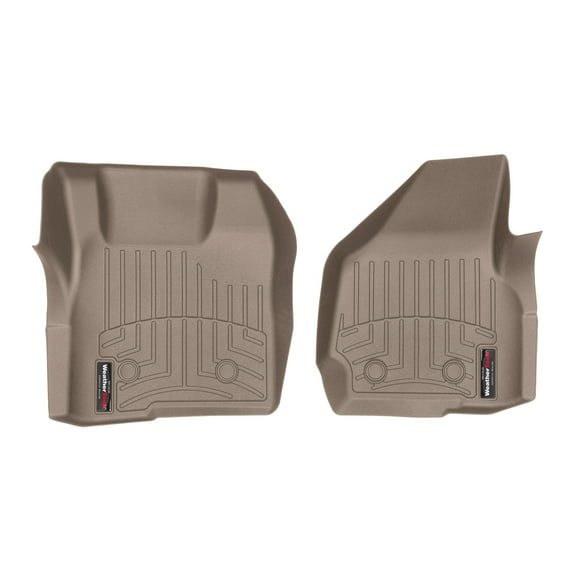 WeatherTech Custom Fit FloorLiners compatible with 2011-2011 Ford Super Duty - 1st Row (Driver & Passenger), Tan