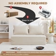 thumbnail image 5 of LEHZROAJ 4-in-1 Folding Sofa Bed , Convertible Sleeper Chair with Pillows, Fodable Mattress Floor Couch for Living Room, Bedroom, Beige, 5 of 10