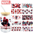 thumbnail image 2 of Pegatinas para tazas de Marvel Spiderman, calcomanías de transferencia impermeables UV DTF de superhéroes, calcomanías para envoltorios de vasos con diseño de Libby Glass de 16 oz, regalos para niños, 2 of 5