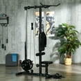 Soozier Cable Machine Lat Pull Down Machines with FlipUp Footplate