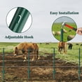 thumbnail image 4 of 10 Pack Heavy Duty Metal U-Post for Garden Fencing, No  Temporary Stakes, Green, 4 of 5