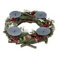 thumbnail image 2 of Northlight Frosted Pine Cones, Berries and Stars Votive Christmas Candle Holder - 12", 2 of 3