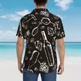 thumbnail image 4 of Disketp Hawaiian Shirts for Men,Wine Seamless Print Mens Casual Short Sleeve Button Down Shirts Beach Shirt, 4 of 7