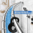 thumbnail image 5 of Double Curved Shower Curtain Rod Adjustable Wall Mounted 42 to 72 Inches Silver, 5 of 6