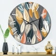 thumbnail image 3 of Designart "Retro Foliage Dream III" Modern Geometric Oversized Wall Clock, 3 of 5