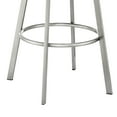 thumbnail image 2 of Noran Swivel Bar Stool in Brushed Stainless Steel with Black Faux Leather, 2 of 13
