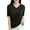 Black, variant on Divhosrg Womens Merino Wool Seamless Sweater V Neck Short Sleeve Sweater for Women, Knitted Pullover Tops Black Sweater for Women L