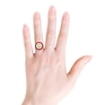 thumbnail image 4 of Angara Golden South Sea Cultured Pearl & Ruby Double Halo Ring in 14K Rose Gold for Women | June Birthstone Jewelry for Her, 4 of 8