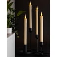 thumbnail image 3 of WYZworks 6 Pack, 10" LED Flameless Ivory Real Wax Drip Taper Pillar Candles w/Remote Control, On/Off Button, Dimmable, Flicker/Static Mode, Battery Operated, Holiday Christmas Menorah Wedding Decor, 3 of 9