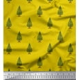 thumbnail image 1 of Soimoi Moss Georgette Fabric Dot & Tree Block Printed Fabric 1 Yard 42 Inch Wide, 1 of 3