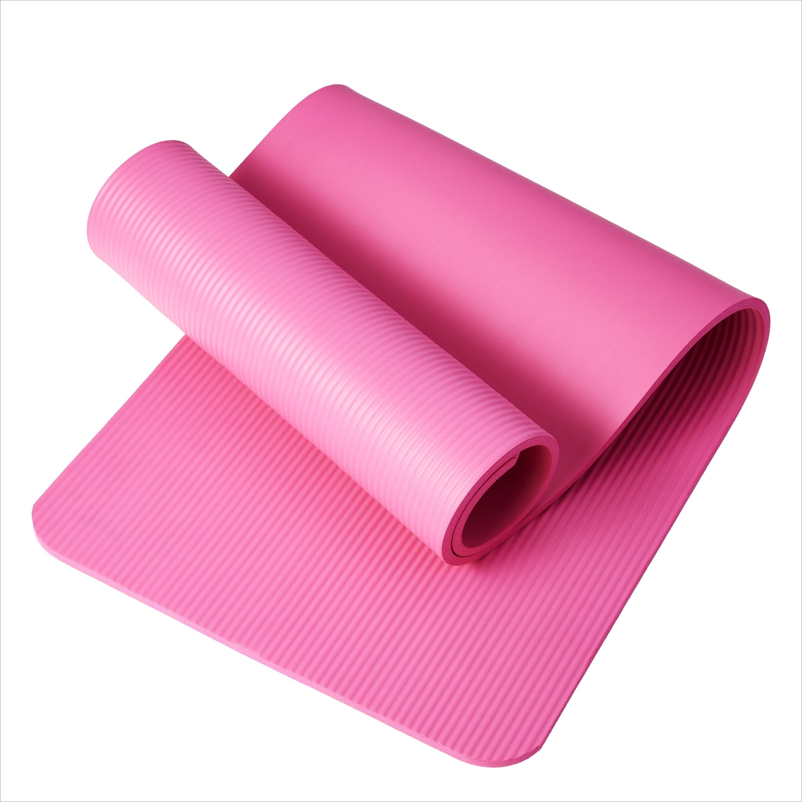 Extra Thick Non-Slip Exercise Yoga Mat with Carrying Strap for Home Gym, Pilates, and Floor Workouts