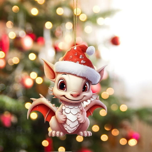 1 Adorno Navideño para Árbol de Navidad, Acrílico, Colgante para Árbol de Navidad, Fiestas, Coche, Decoración Del Hogar.