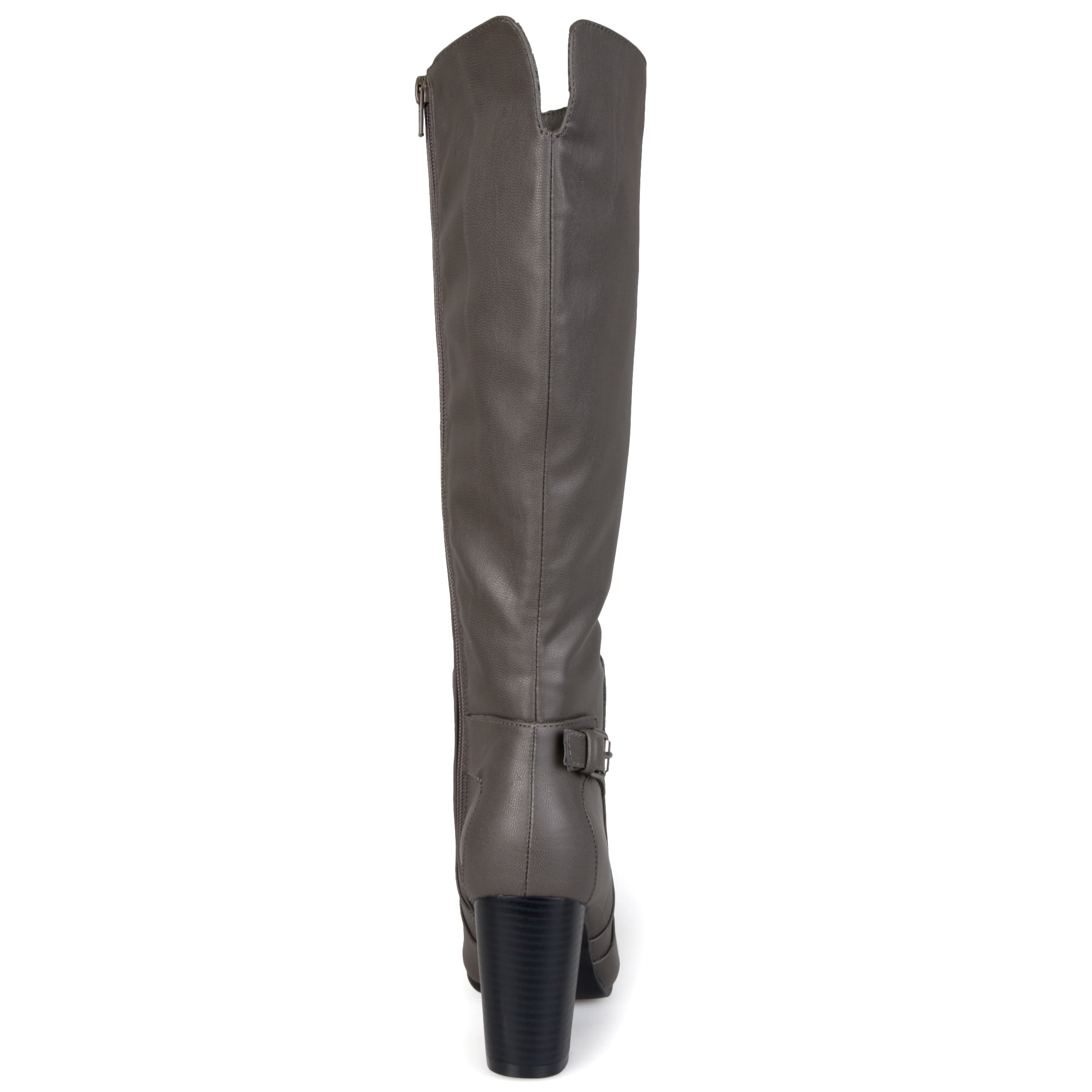 Journee Womens Carver Wide Calf Stacked Heel Knee High Boots