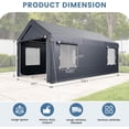 thumbnail image 2 of Carport for Tractor, Truck, Boat, Outer Gray and Inner White, 2 of 9