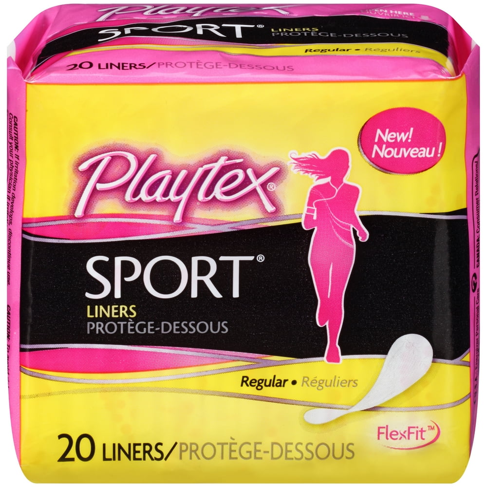 Playtex Sport Body Shaped Liners Regular Absorbency - 20 Count