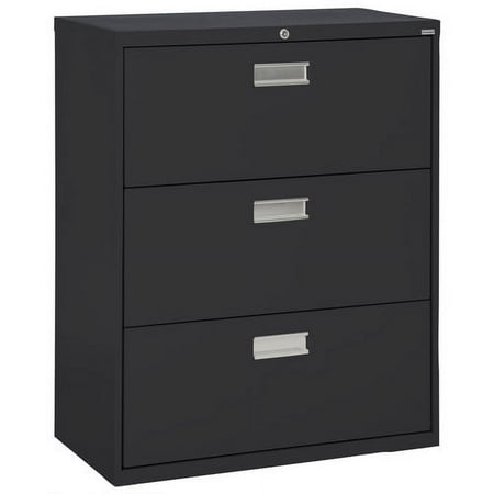 Sandusky Lee 600 Series 42" 3-Drawer Lateral File, Navy Blue
