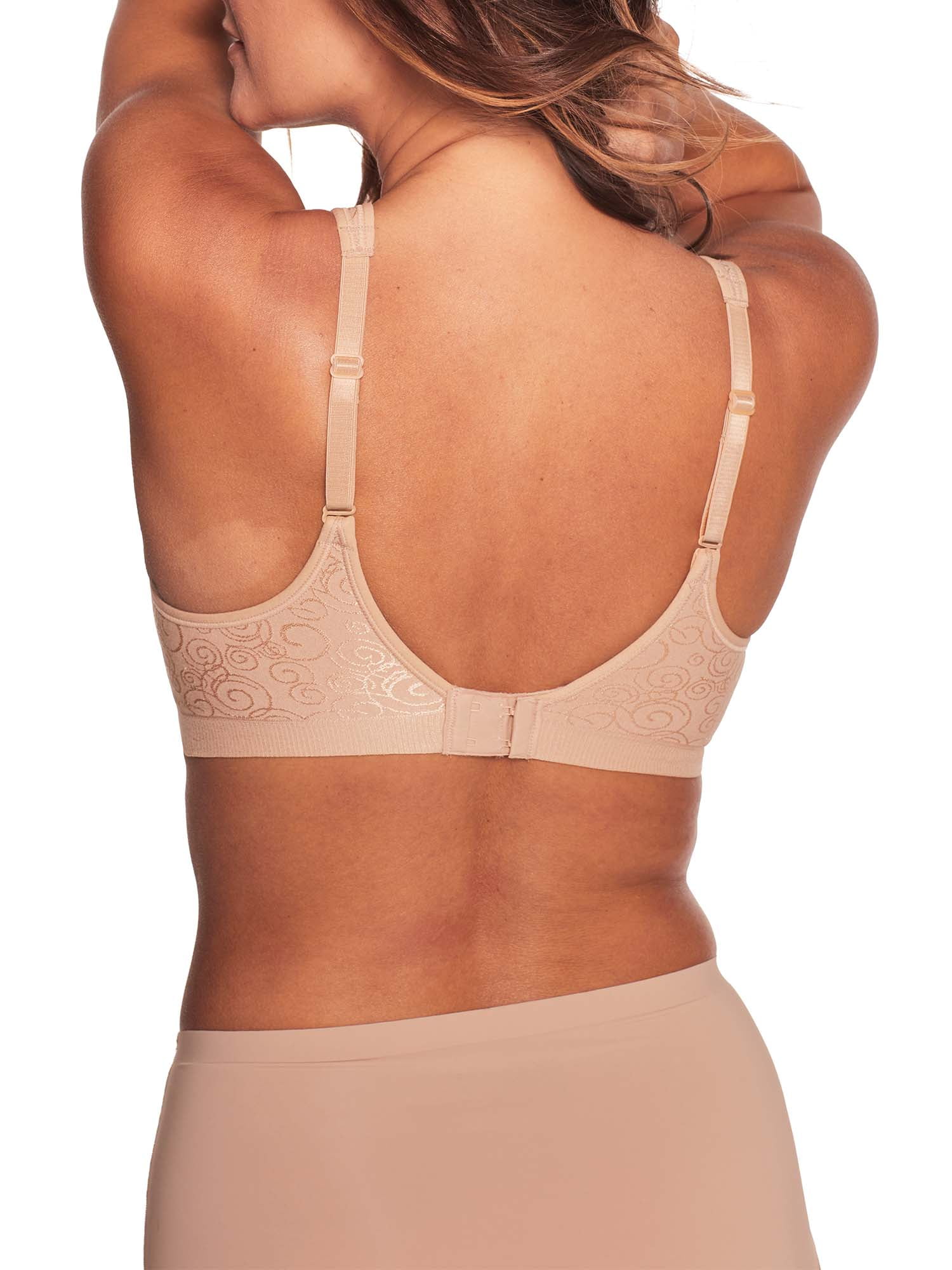 Women's Bali 3463 Comfort Revolution Wirefree Bra (Nude Swirl 38B)