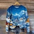 thumbnail image 2 of asdoklhq Christmas Shirts for Womens Shirts Crewneck Cute Funny Ghost Print Trendy Long Sleeve Sweatshirts Sky Blue 2X, 2 of 4