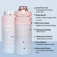 thumbnail image 3 of UPITOR Motivational Water Bottle Large Half Gallon 64 OZ Straw Leak Proof Water Bottle with Time Marker BPA Free for Sport and Fitness(Purple Green), 3 of 7