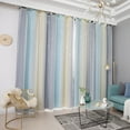 thumbnail image 4 of 2-layer Tulle+Blackout Gradient Curtain Floor Starry Stars Drape Girls Kids Bedroom Decor, 4 of 9