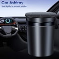 thumbnail image 2 of Cenicero portátil para automóvil Mini bote de basura para automóvil Cenicero sin humo con tapa y indicador LED azul Accesorio para automóvil para el hogar y la oficina Negro ACTIVE Biensenido a ACTIVE, 2 of 4
