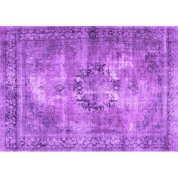 Ahgly Company Indoor Rectangle Persian Purple Traditional Area Rugs, 8' x 10'