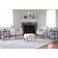 thumbnail image 3 of Daniella Contemporary Accent Chair in Black Metal and Cream Fabric by LumiSource, 3 of 11