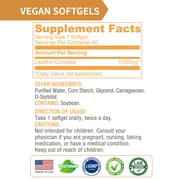 LOVITA Lecithin 1000mg – 35% Phosphatidyl Choline | Brain, Nerve & Lactation Support | Vegan, Non-GMO | 60 Softgels
