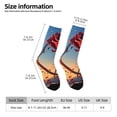 thumbnail image 2 of Gukieu Sunset Rose Elegance Print Contrast Color Mid-calf Socks, Sweat-wicking Athletic Socks, Unisex Clothing Accessories, 2 of 6
