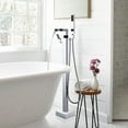 thumbnail image 3 of Wowow Single-Handle Freestanding Tub Faucet with Hand Shower in Polished Chrome, 3 of 8