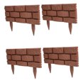 thumbnail image 4 of STRANDCHIC 4Pcs Plastic Garden Fence in Light Brown for Decorative Garden and Yard Landscape, 4 of 8