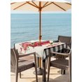 thumbnail image 2 of Outdoor Tablecloth with Umbrella Hole and Zipper, Valentine's Day Square Table Cloth 54x54 Inch Waterproof Tablecloth, Red Loves Truck Romantic Buffalo Plaid Beige Picnic Table Cover for Patio, 2 of 7