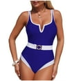 thumbnail image 2 of YueHuiYing Women's Bikini Hot Spring Beach Sports Dress One-Piece Swimsuit (with Removable Pads), 2 of 7
