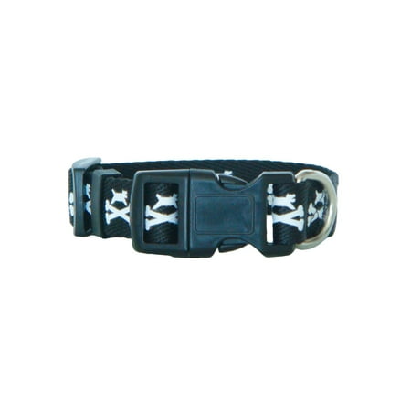 Wagberry Dog and Crossbones Collar - Black/White