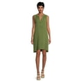 thumbnail image 2 of Time and Tru Women's Sleeveless Double Cloth Dress, 2 of 5
